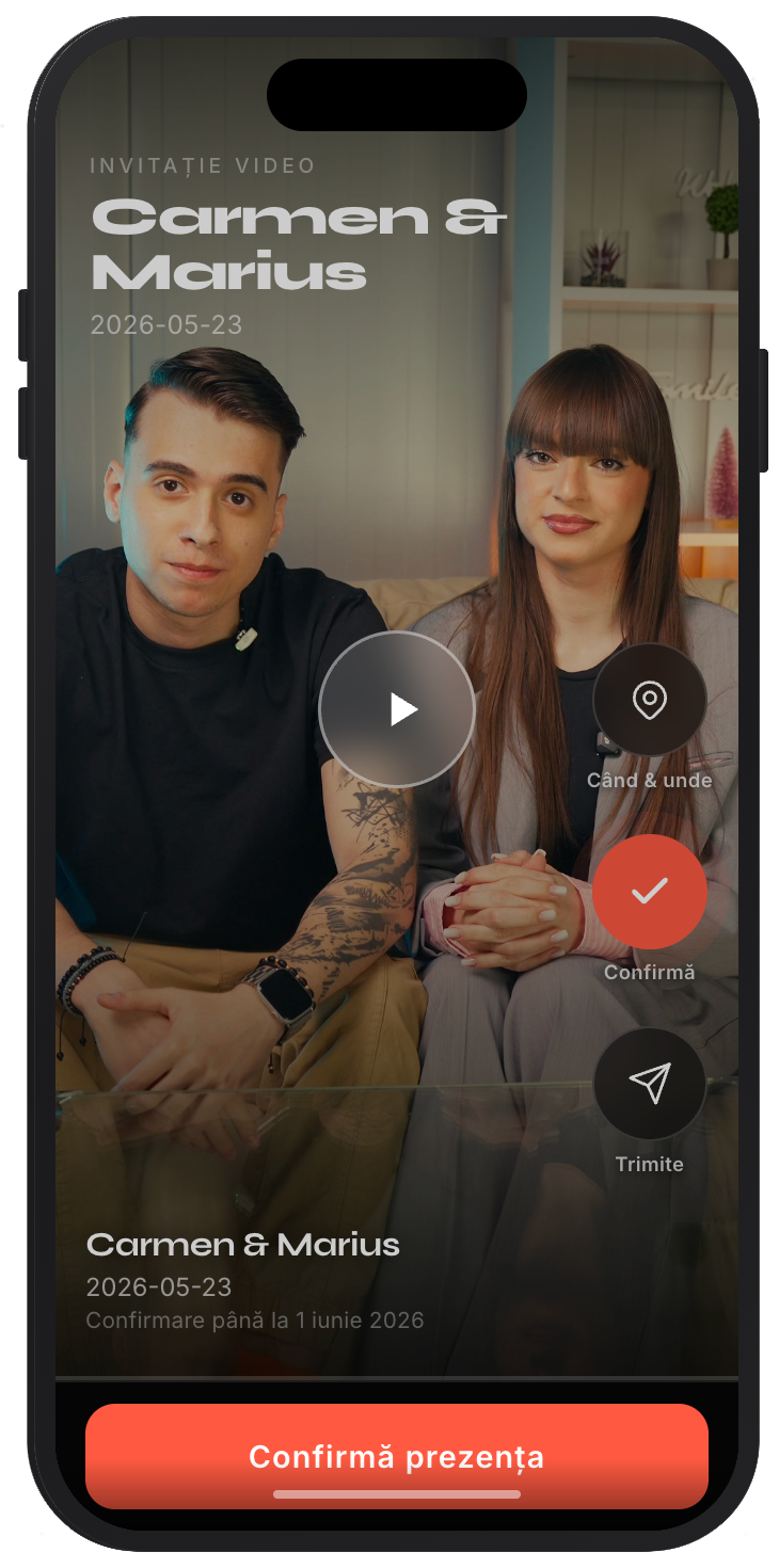 Invitație video Wedline